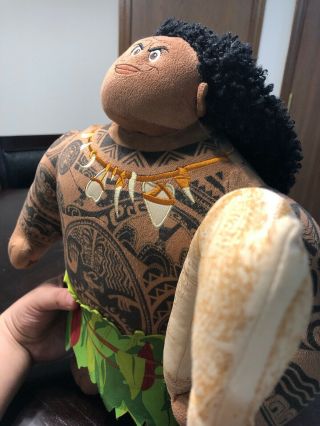 Disney Authentic Moana Maui Just Play TALKING Stuffed Plush Doll.  15.  5 
