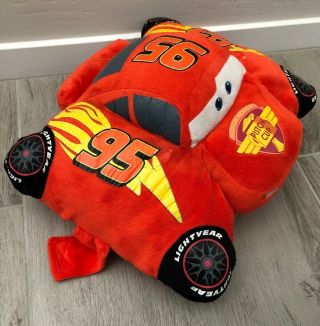 Cars 2 Lightning McQueen Pillow Pets Pee - Wees Disney Pixar Plush Pillow Red Car 2