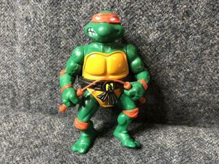 1988 Teenage Mutant Ninja Turtles Michaelangelo Action Figure W/ Belt & Nunchuku