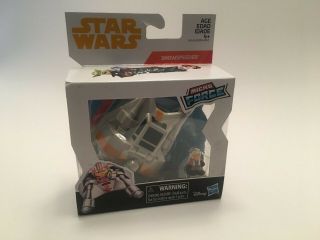 Star Wars Micro Force Vehicle - Luke With Snowspeeder Nib Disney Hasbro