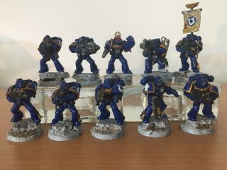 Space Marines Ultramarines 1 Tactical Squad Painted