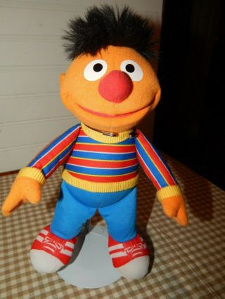 Hasbro Sesame Street Ernie Plush Toy Stuffed Doll 10 " Euc