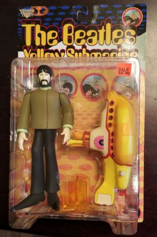 The Beatles Yellow Submarine George Figure And Submarine Nib 1999 Mcfarlane Toys