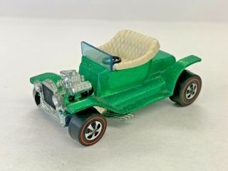 Vintage Mattel Red Line Hot Wheels 1967 Hot Heap Green Toy Car Hong Kong -