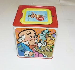 1967 Vintage Mattel Off To See The Wizard of Oz Tin Litho Jack In The Box 4