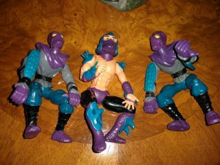 1988 Tmnt Teenage Mutant Ninja Turtles Shredder And 2 Foot Soldier Action Figure