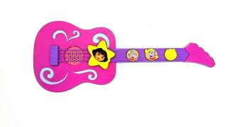 Dora The Explorer Pink And Purple Guitar Musical Toy Nick Jr.  By Mattel