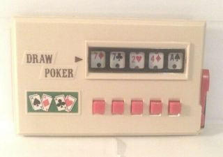 Vintage 1991 Radio Shack Draw Poker Hand Held Game 60 - 2351