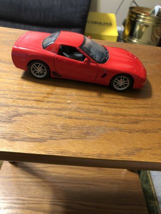 Chevy Corvette 1/24 Scale Red Diecast 2002