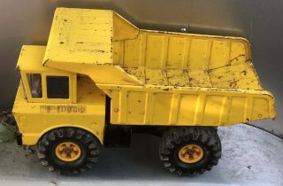 Vintage Toy Tonka Metal Dump Truck Yellow