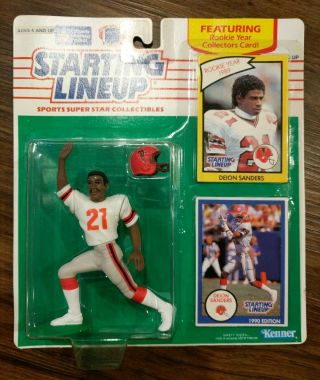 Starting Lineup Deion Sanders 1990 Figure Toy Nib Nfl Slu Falcons Football