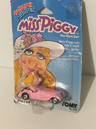 Tomica 1983 Miss Piggy In Her Pink Morgan Convertible Made In Japan