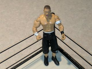 John Cena Jakks Pacific Wwe Wrestling Figure 2003 White Armbands/black Shorts
