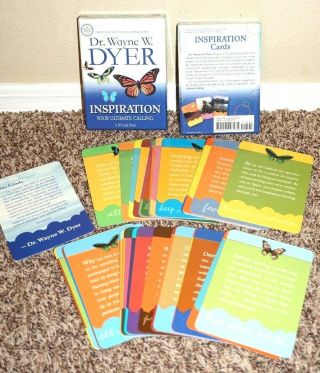 Dr.  Wayne W.  Dyer Inspiration Your Ultimate Calling Cards 50 Card Deck Vgc