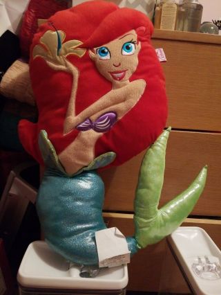 Disney Ariel Little Mermaid Ariel Pillow Doll Stuffed Animal Toy 22 " Guc