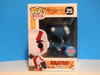 Funko Pop 25 Kratos God Of War York Comic Con Limited Edition Blue,  P/prot