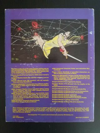 VINTAGE: AD&D Module Q1 Queen of the Demonweb Pits,  1980 1st edition 2