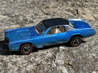 Vintage 1968 Hot Wheels Authentic Redline Custom Eldorado In Light Blue Read 1st