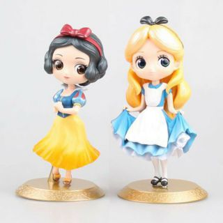 Disney Princess Snow White Alice Mermaid Girl Figure Cake Topper Doll Party Gift