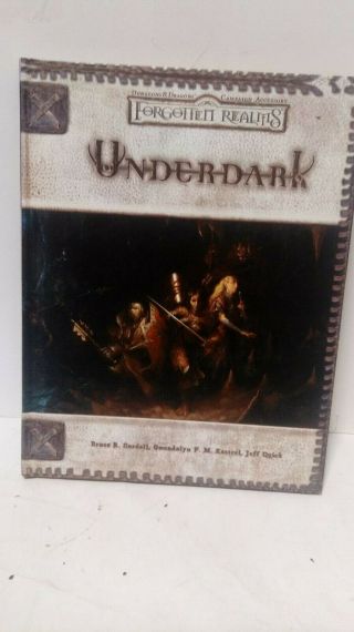 Underdark Hardcover Dungeons And Dragons Forgotten Realms First Print Rare