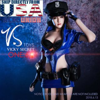 1/6 Sexy Police Woman Uniform Set Blue For 12 " Phicen Tbl Hot Toys Figure Usa