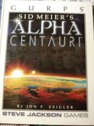 Gurps Alpha Centauri Sourcebook Hardcover Steve Jackson Games Science Fiction
