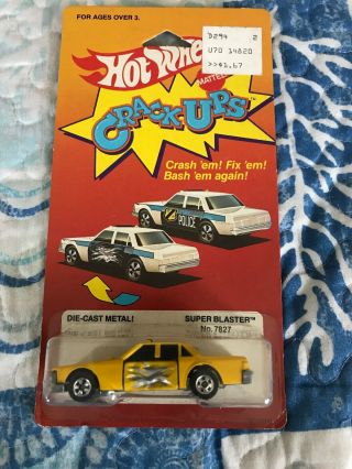 Vintage 1983 Hot Wheels Crack - Ups Crash Patrol Yellow Rare
