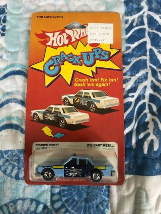 Vintage1984 Hot Wheels Crack - Ups Crash Patrol Crunch Chief Blue.  Rare