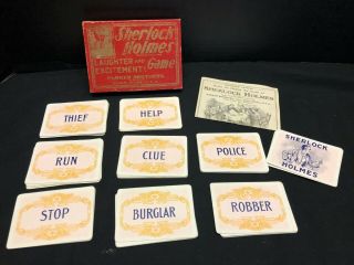 Vintage Sherlock Holmes Parker Brothers Card Game Salem,  Ma With Instructions