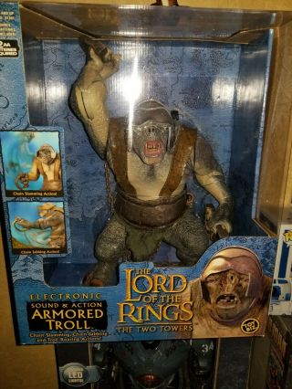 Toy Biz Lord Of The Rings The Two Towers Electronic Armored Troll