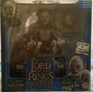 Lotr Electronic Talking Gollum - Lord Of The Rings Toy Biz Mib Nrfb