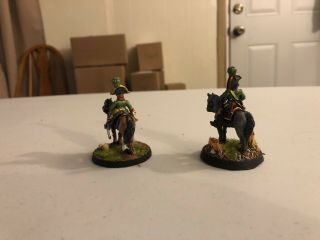 28mm Napoleonic Austrian Mounted Officers,  Professionally Painted 4