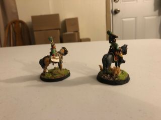 28mm Napoleonic Austrian Mounted Officers,  Professionally Painted 6