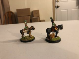 28mm Napoleonic Austrian Mounted Officers,  Professionally Painted 7