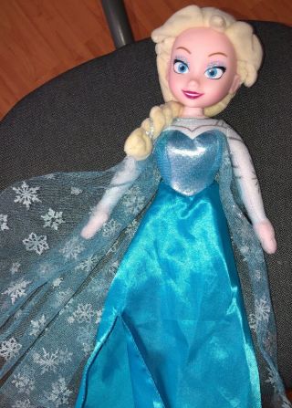 Disney Elsa Classic Frozen Disney Doll 15” Soft Doll
