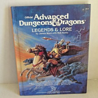 Vintage Official Advanced Dungeon And Dragons Legends And Lore 1984