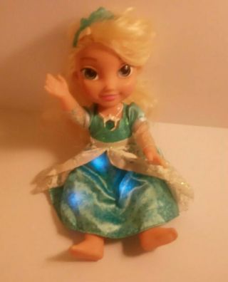 Disney Frozen Elsa Singing Talking Light Up Doll 12 Inches Light Up Dress