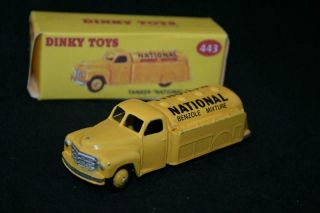 Dinky Toys Meccano Eng Yr 1954 Numbered 443 Rare Petrol Tanker National Vg Cond