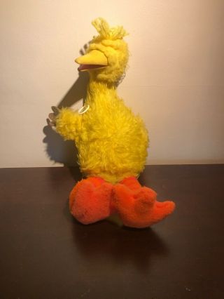 1986 Jim Hensen Muppets Hasbro Softies Pull String Talking Big Bird Plush Doll