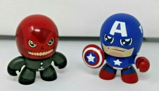 Hasbro Mighty Muggs Ultimate Captain America & Red Skull From Marvel 3 " Loose