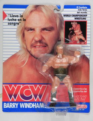 Galoob Toys Wcw Barry Windham Wrestling Black Trunks Moc Foreign Card