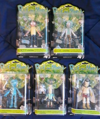 Funko Rick And Morty Series 1 Snowball Build - A - Figure Complete Set Of 5 Nib