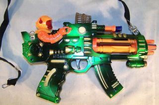 Robot Fire Rotating Flashing Light Up Machine Gun Boys Lightup Toy Play Guns