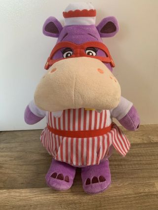 Disney Store Jr Doc Mcstuffins Talking Hallie Hippo Soft Stuffed Plush 14 "