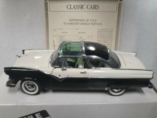 Dte 1:24 Danbury Black/white 1955 Ford Fairlane Crown Victoria W/ Box &