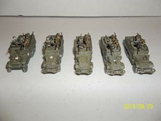 Flames Of War Wwii Us M3 Halftrack X5 With Crew Cast Resin/metal R11