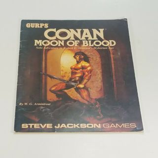 Gurps 3rd Edition Conan Moon Of Blood Solo Adventure Steve Jackson Games 1989 Vg