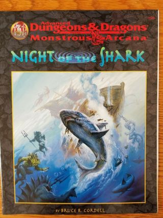 Night Of The Shark Ad&d 2e Monstrous Arcana Sahuagin Game Module Tsr