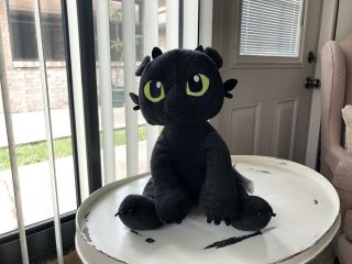 Dreamworks Babw How To Train Your Dragon Black Toothless Night Fury Plush 14 "