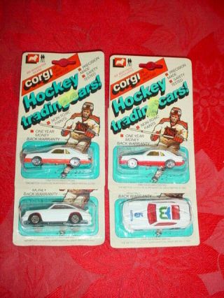 1982 Corgi Hockey Cars Hartford Whalers Ed.  Oilers.  Canadians,  N.  Y Rangers M.  I.  P